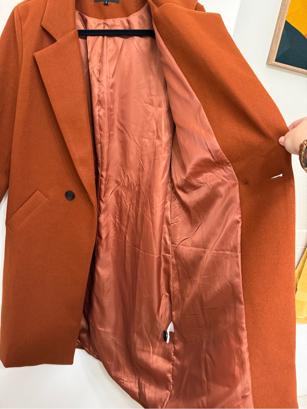Trench Coat in Burnt Orange - Picture 6 of 7